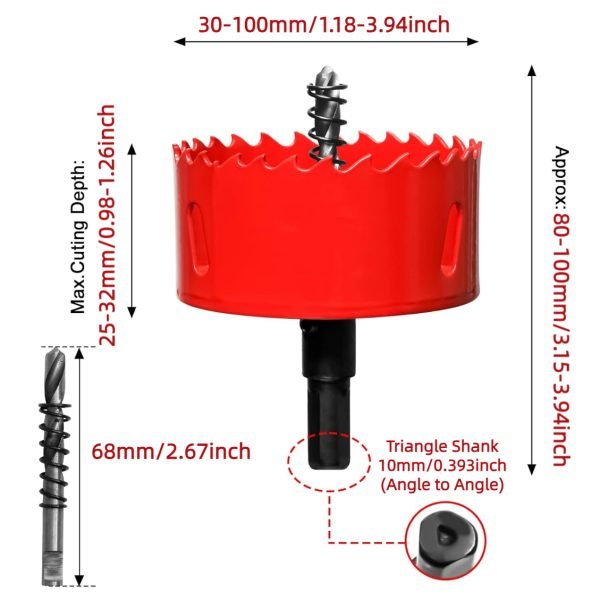 2Pcs Hole Saws 30-100mm - Image 2