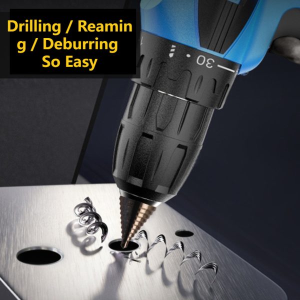 Titanium Step Drill Bit Set, 6Pcs, 5Pcs (Gold,Black) - Image 3