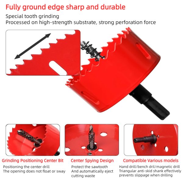 2Pcs Hole Saws 30-100mm - Image 4