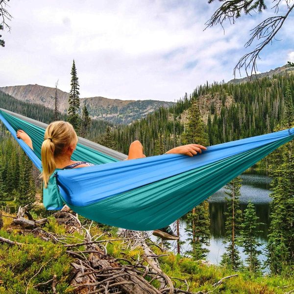 1 Set Camping Hammock for Camping Backpacking Hiking - Image 2