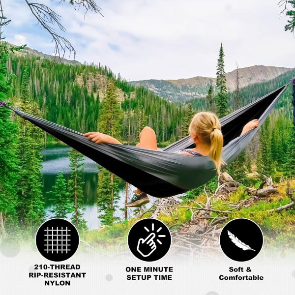 1 Set Camping Hammock for Camping Backpacking Hiking - Image 4