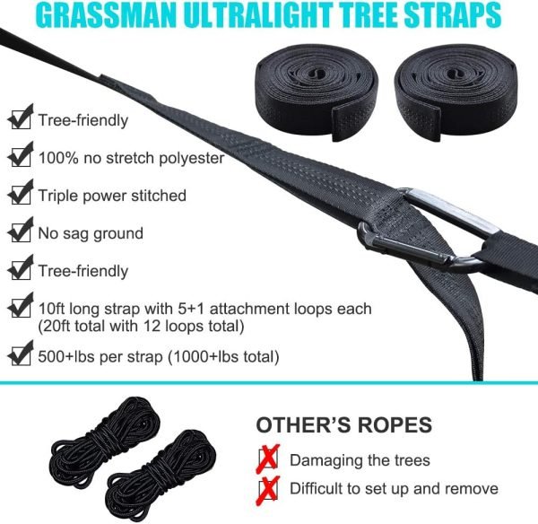 1 Set Camping Hammock for Camping Backpacking Hiking - Image 6