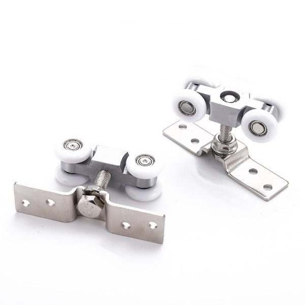 4 Wheels Stainless Steel Hanging Wheels 1 Pair, 110LB/50kg