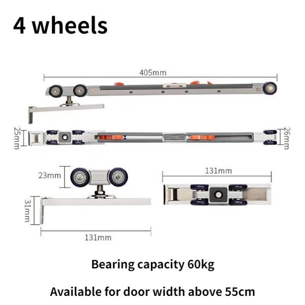 Soft Close Door Hanging Wheel Track 1 set - Image 4