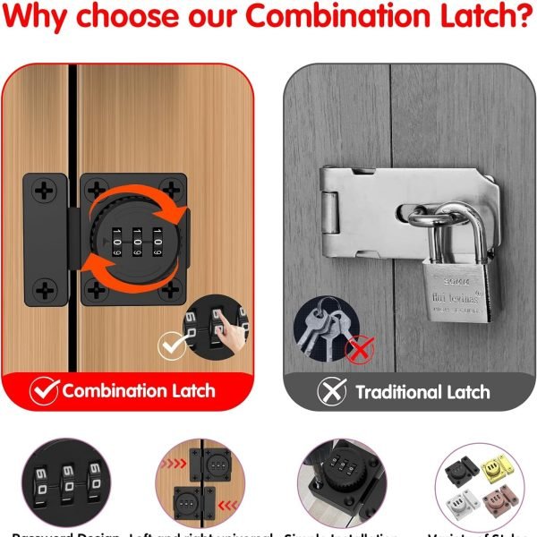 4 Packs One-Way Door Combination Lock - Image 6
