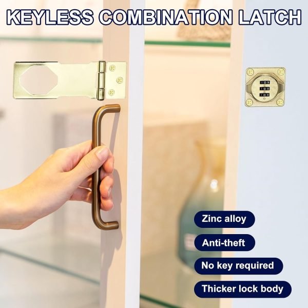 Anti-Theft Keyless Latch Lock 2Pcs - Image 2