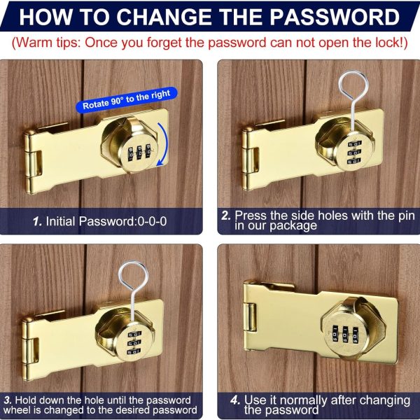 Anti-Theft Keyless Latch Lock 2Pcs - Image 6