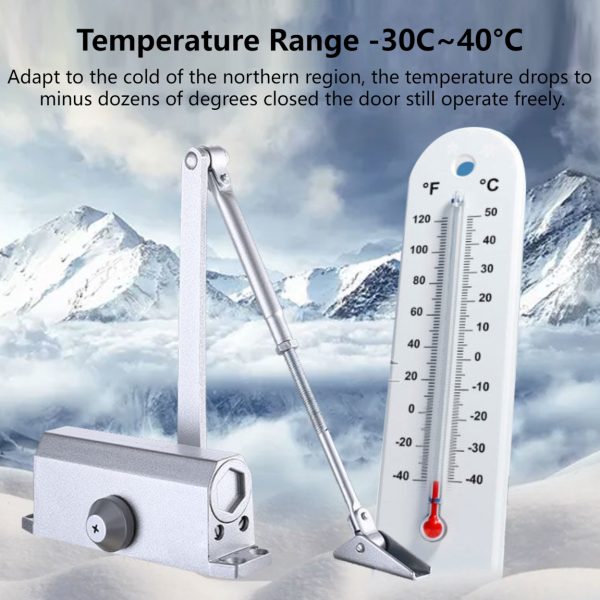 1Pcs Hardware Door Closer, Automation & 90° Positioning - Image 3