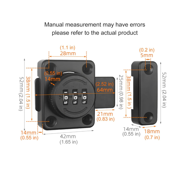 4 Packs One-Way Door Combination Lock - Image 4