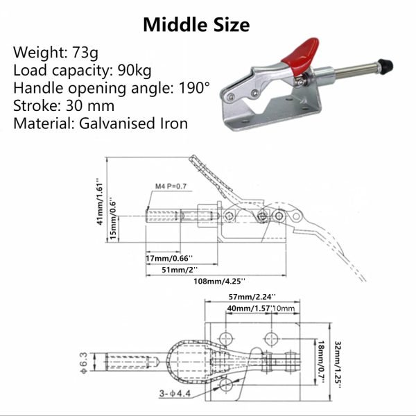 10 Pack Adjustable Toggle Clamp - Image 7