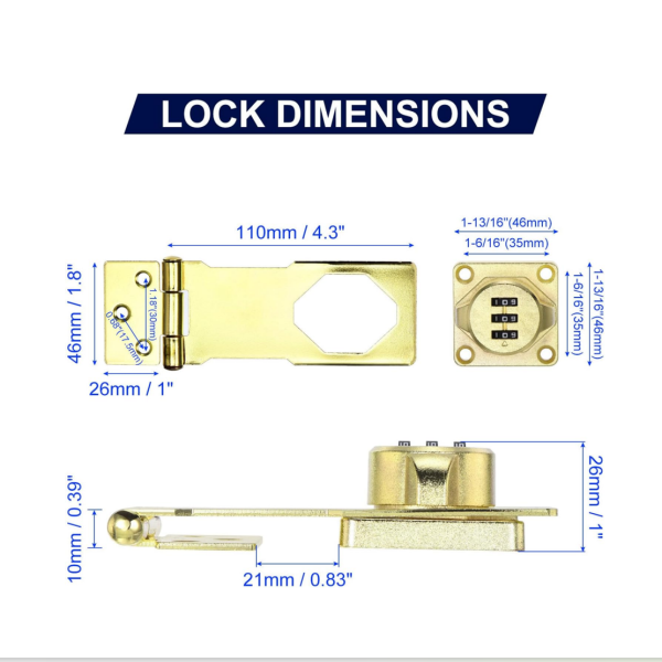 Anti-Theft Keyless Latch Lock 2Pcs - Image 7