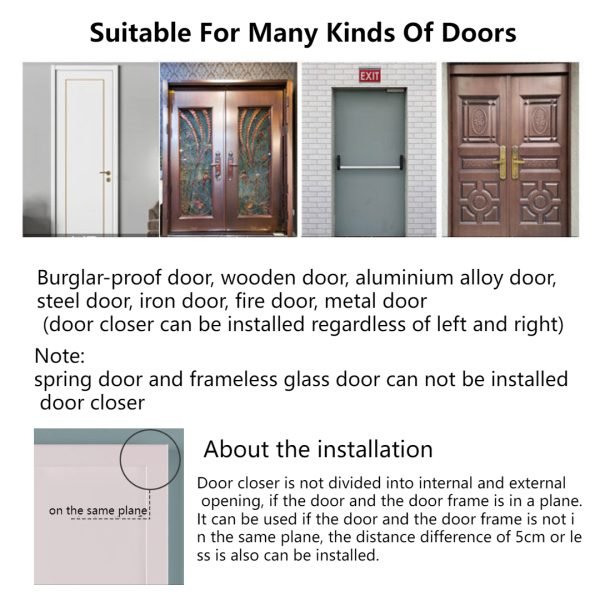 1Pcs Hardware Door Closer, Automation & 90° Positioning - Image 9
