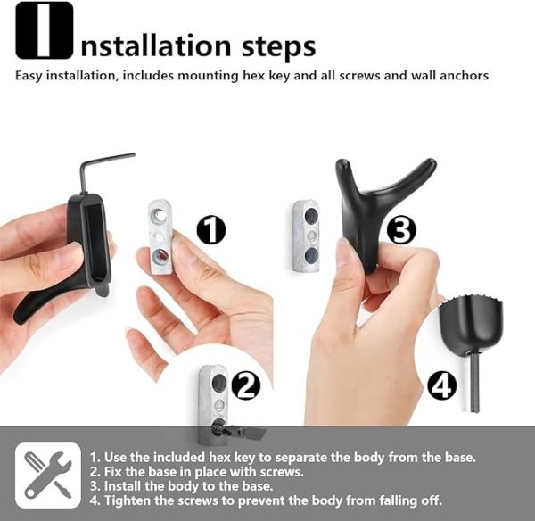 Coat Hooks for Wardrobe, Living Room, Kitchen, Bathroom-6PCS - Image 8
