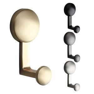 5 Packs Double Round Coat Hooks