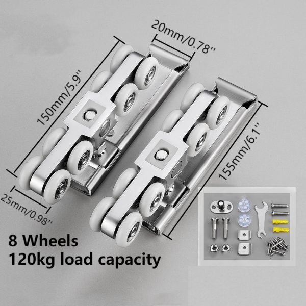 Sliding Door Rollers 4/8 wheels, 2pcs - Image 7