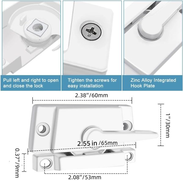 Sliding Window Sash Locks, 5 pairs - Image 6