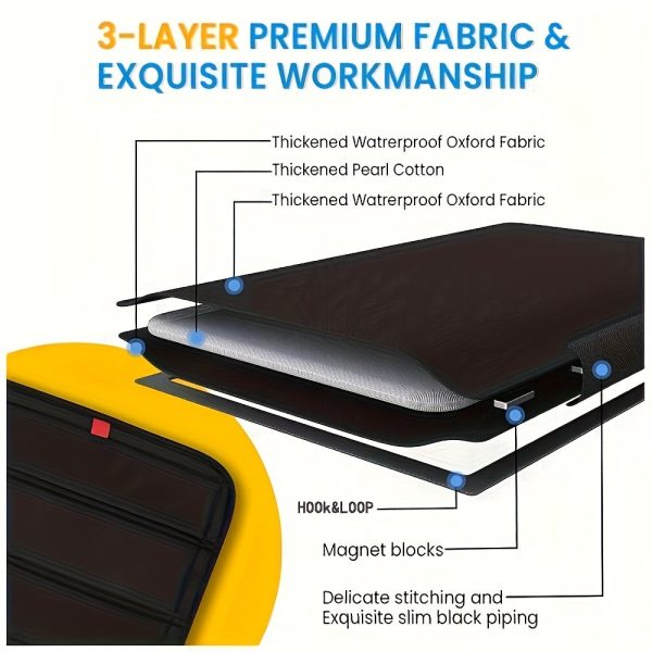 RV Magnetic Foldable Blackout Window Cover, 2pcs - Image 4