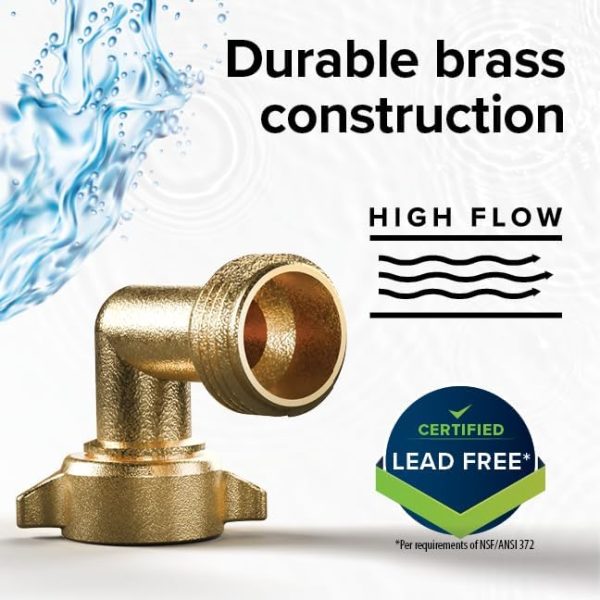 Solid Brass 90° Hose Elbow For RVs, 4Pcs - Image 4