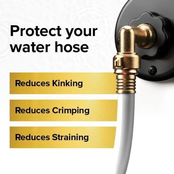 Solid Brass 90° Hose Elbow For RVs, 4Pcs - Image 2