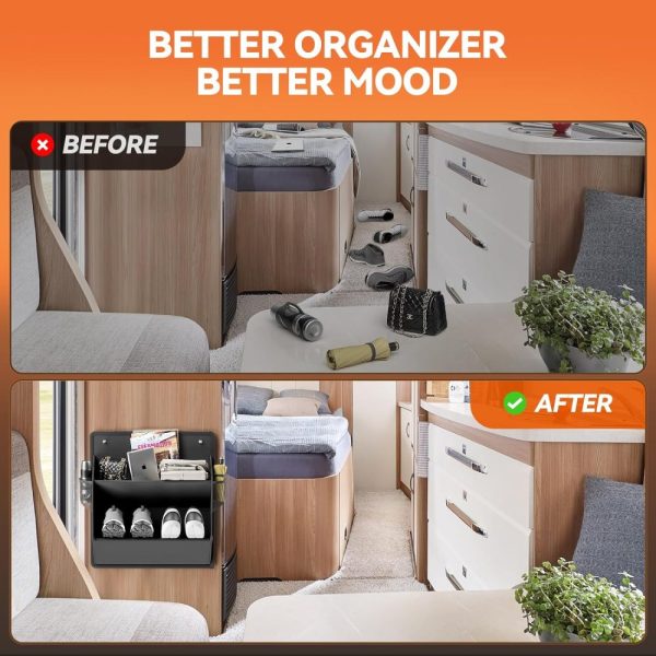 2 Pack RV Shoe Storage with Sticky Adhesive Tape - Image 4