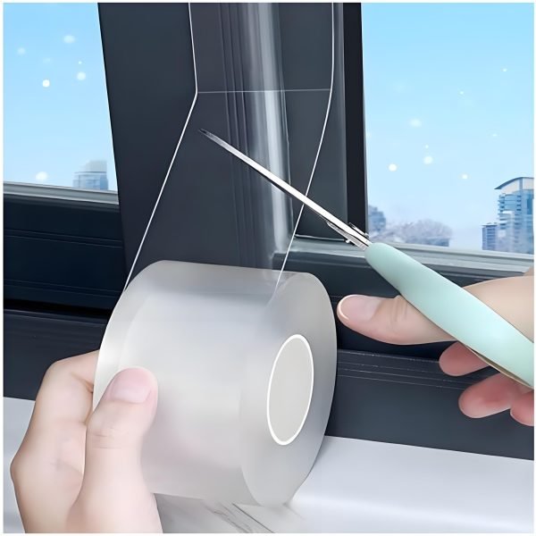 Transparent Weather Sealing Tape, For Doors, Windows & Shower Gaps