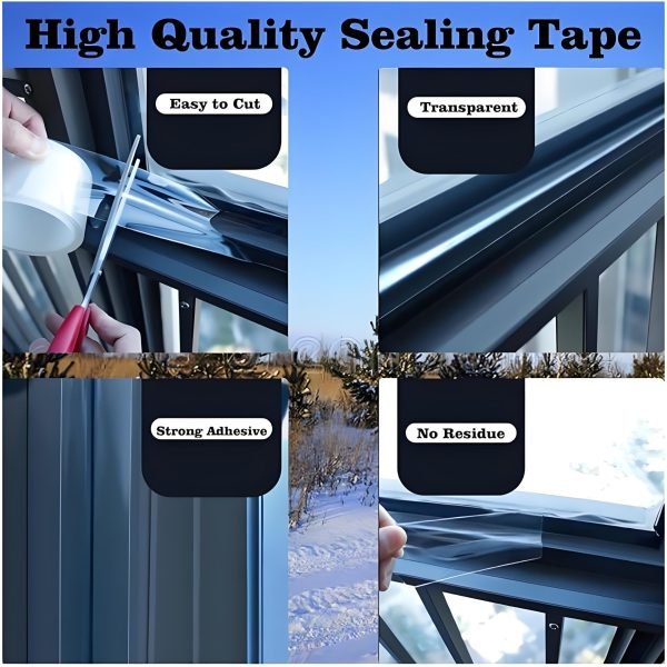Transparent Weather Sealing Tape, For Doors, Windows & Shower Gaps - Image 8