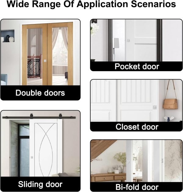 Pocket Door Lock Flush Handles Latch Privacy Bedroom/Bathroom Latch - Image 7