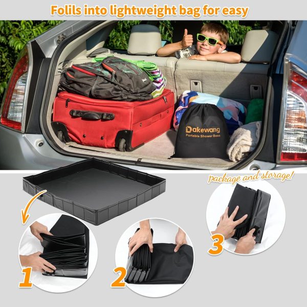 Camping Foldable Shower Base with Drain Hose - Image 6