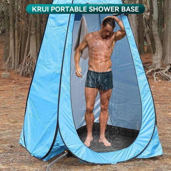 Camping Foldable Shower Base with Drain Hose - Image 2