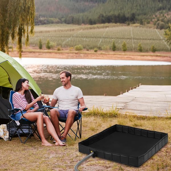 Camping Foldable Shower Base with Drain Hose - Image 5