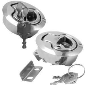 2Pcs/4Pcs Boat Door Latches Handle Keyed Lock