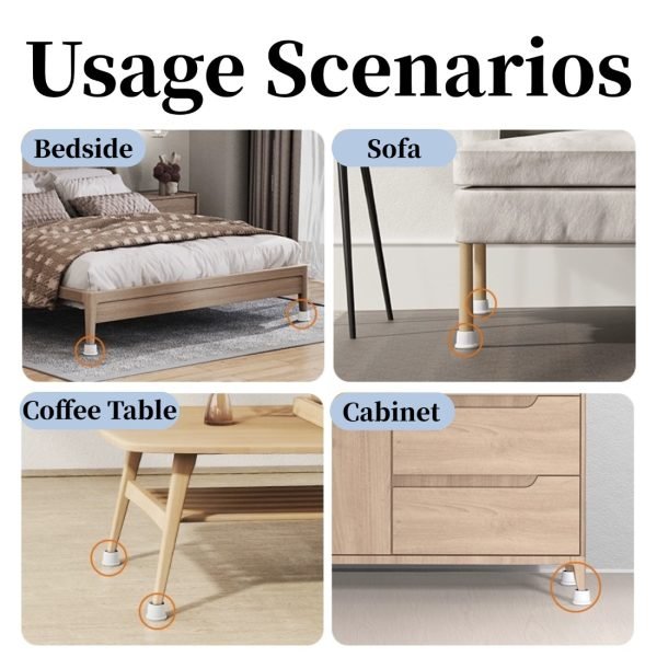 4 Pcs Headboard Stoppers, Furniture Risers - Image 7