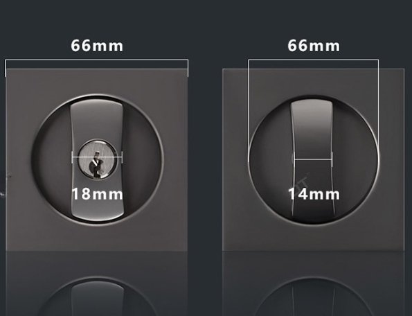Pocket Door Lock Flush Handles Latch Privacy Bedroom/Bathroom Latch - Image 4