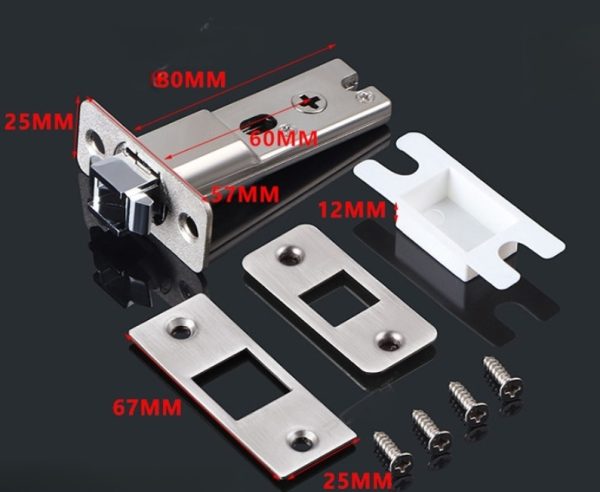 Pocket Door Lock Flush Handles Latch Privacy Bedroom/Bathroom Latch - Image 6