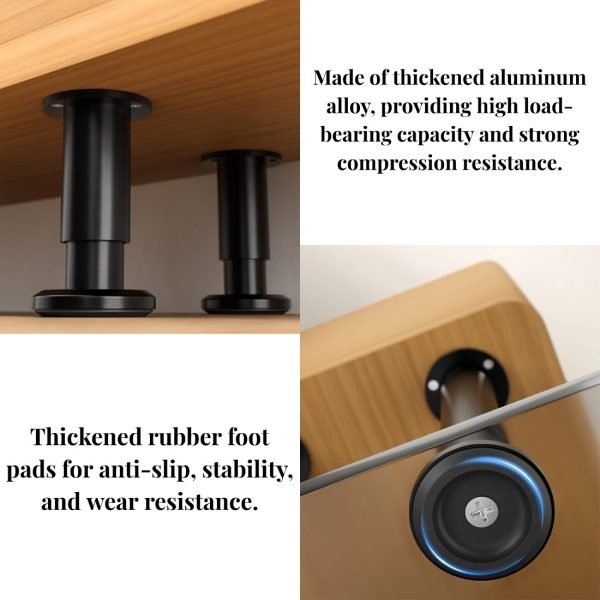 4 Pcs Adjustable Furniture Legs, Heavy-Duty Cabinet Support Feet - Image 5