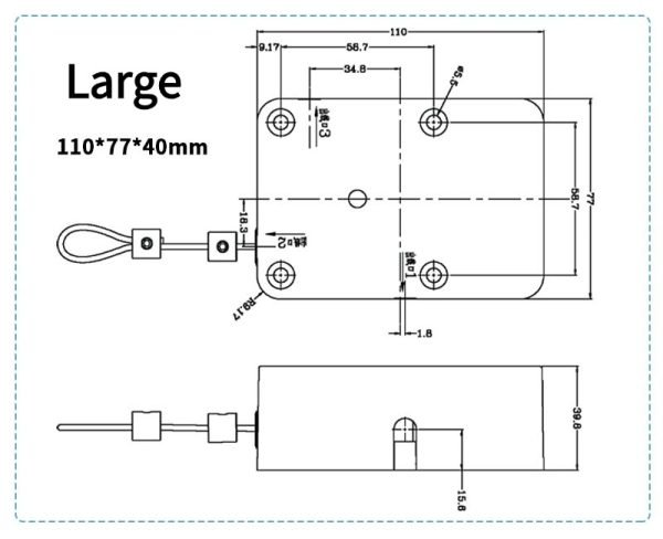 2PCS Retractable Security Cable Lock - Image 6