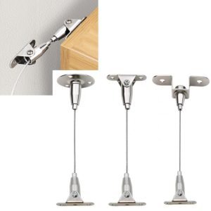 10 Packs Anti-Tip Adjustable Furniture Anchors, Silver
