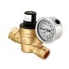 RV Water Pressure Regulator, with Pressure Gauge and Adjustable Knob