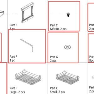 VADANIA Pull-Out Basket Hardware Accessory Kit
